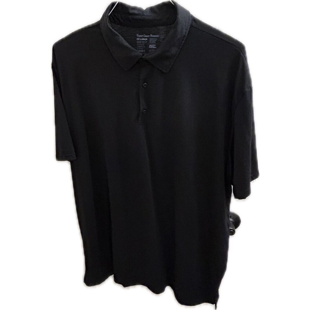 Fresh Clean Threads  Black Sz  Xxl Polo